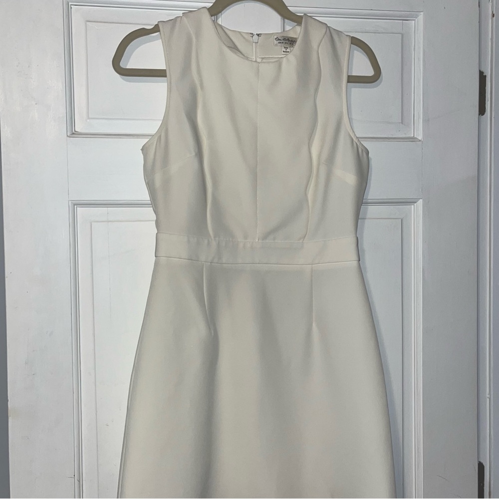 White High Neck Formal Mini Dress